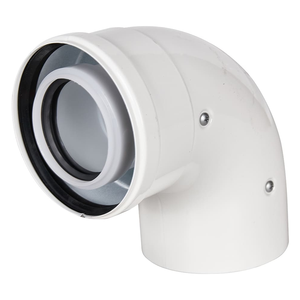 Отвод угол 90 гр. D60/100 п-м, конденсационный / Rommer фото на multiBOX