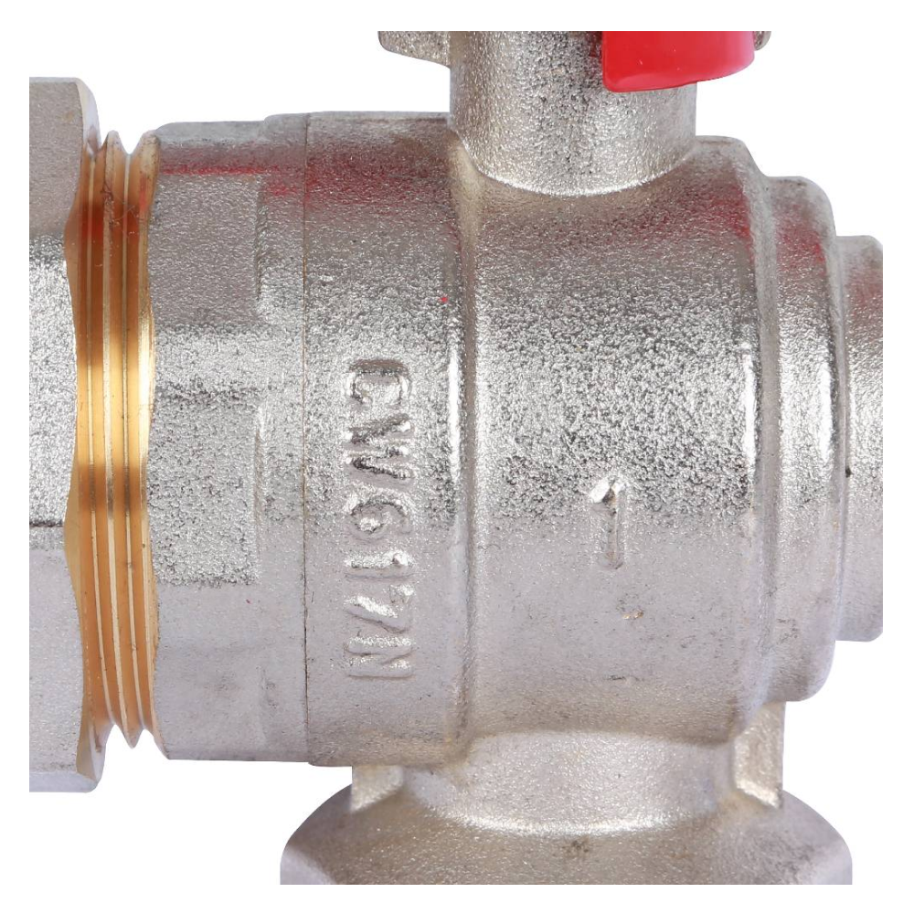 Кран шаровой угловой с американкой 1" ВР-НР, ручка бабочка / Rommer фото на multiBOX