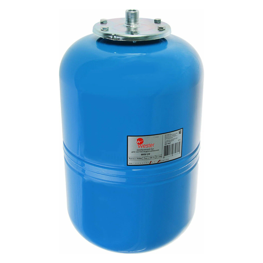 Гидроаккумулятор WAV24 для водоснабжения, синий / Wester фото на multiBOX