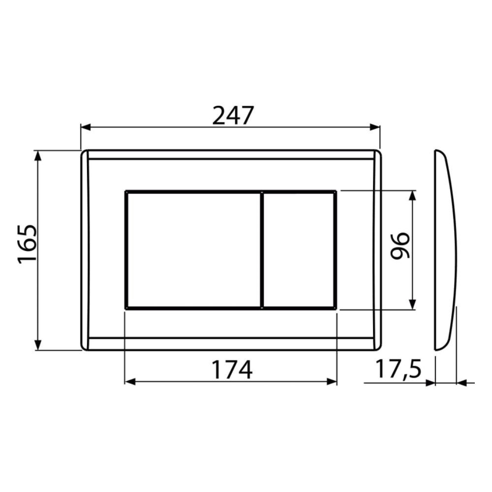 Кнопка смыва для инсталяции M270-BL-01, белый / AlcaDrain / AlcaPlast фото на multiBOX