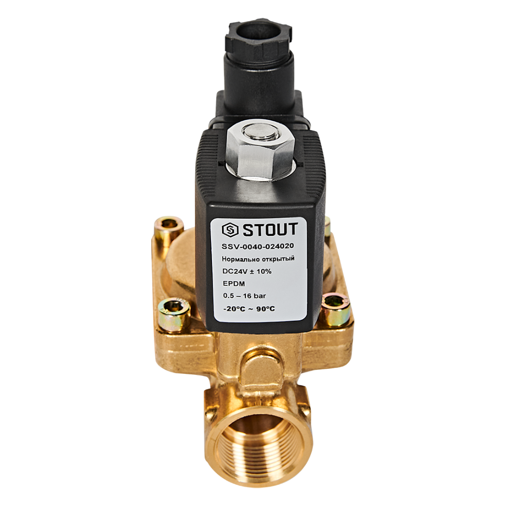 Электромагнитный клапан 3/4" НО, 24В, непрямого действия / Stout фото на multiBOX