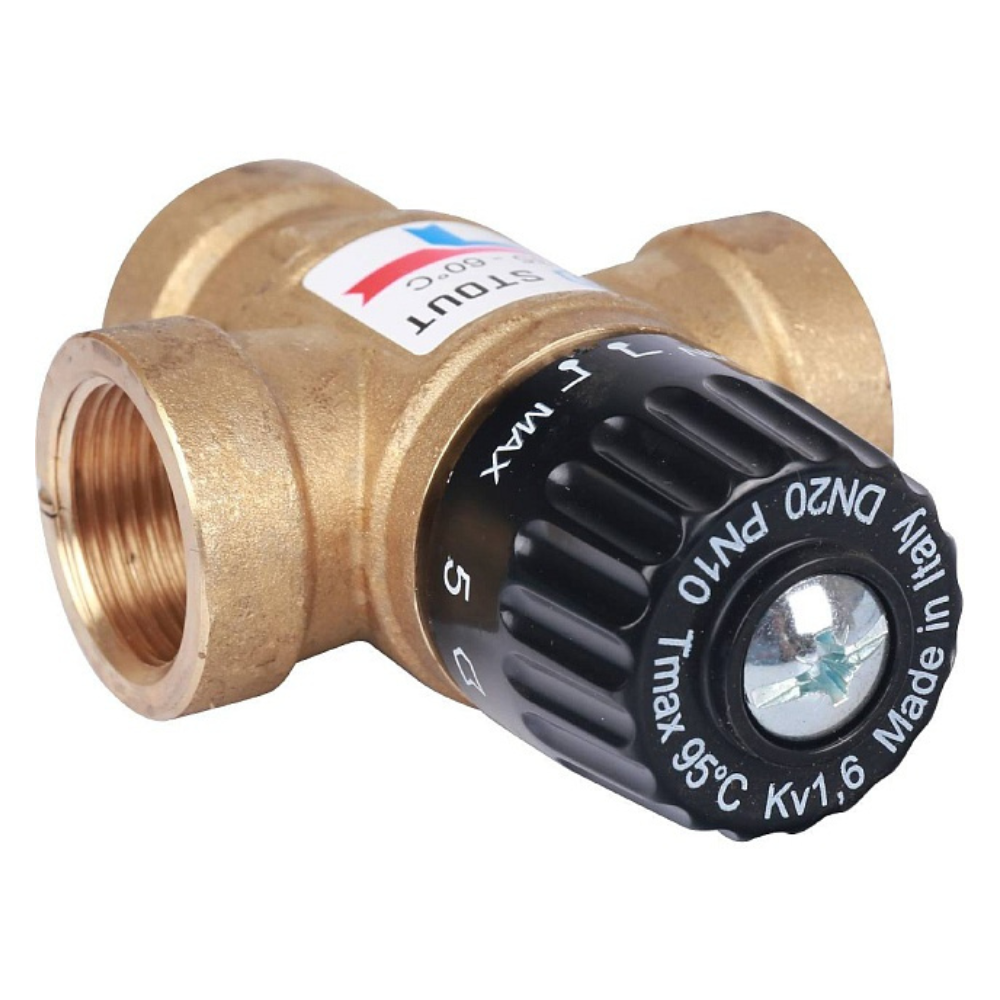 Термостатический смесительный клапан 3/4" ВР, 35-60°С, KVs 1.6 / Stout фото на multiBOX