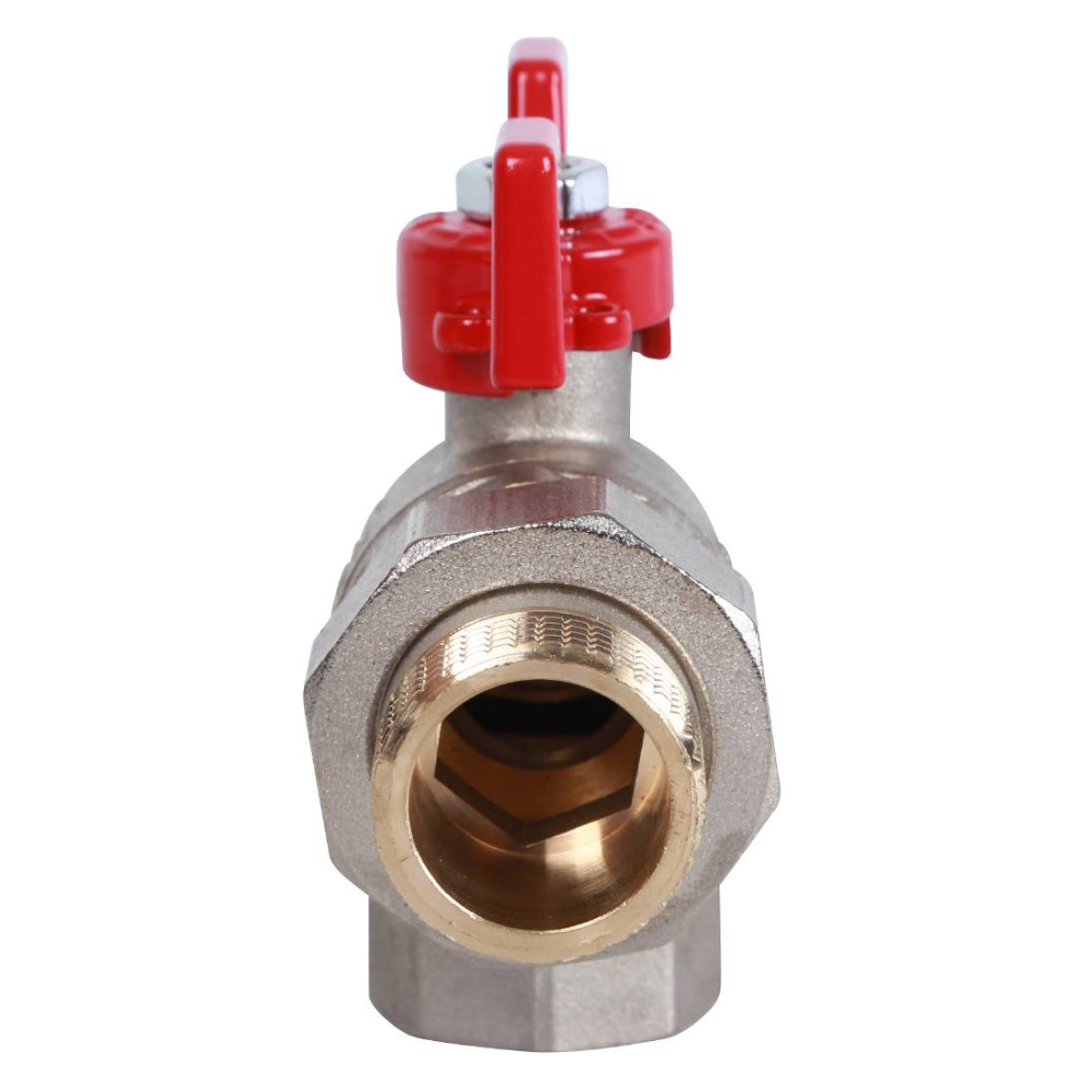 Кран шаровой угловой с американкой 3/4" ВР-НР, ручка бабочка / Rommer фото на multiBOX