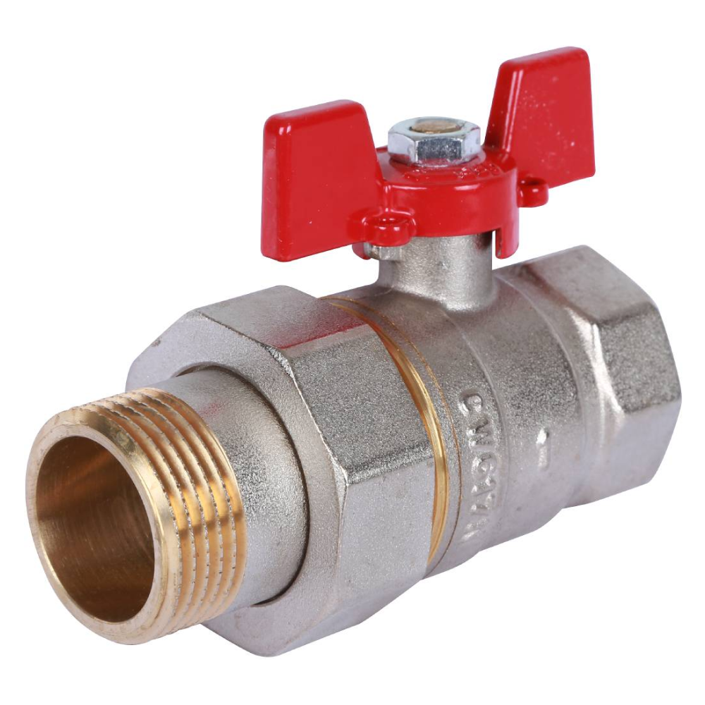 Кран шаровой с американкой 1" ВР-НР, ручка бабочка / Rommer фото на multiBOX