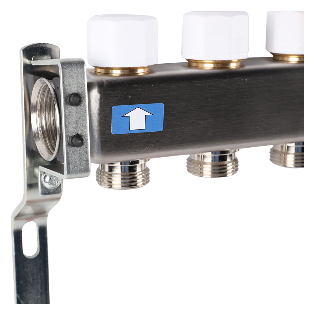 Коллектор из нерж. стали 10 выходов с расходомерами / Rommer фото на multiBOX