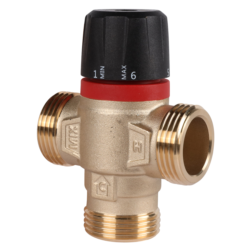 Термостатический смесительный клапан 1" НР, 35-60°С, KVs 2.5 (боковое смешивание) / Rommer фото на multiBOX