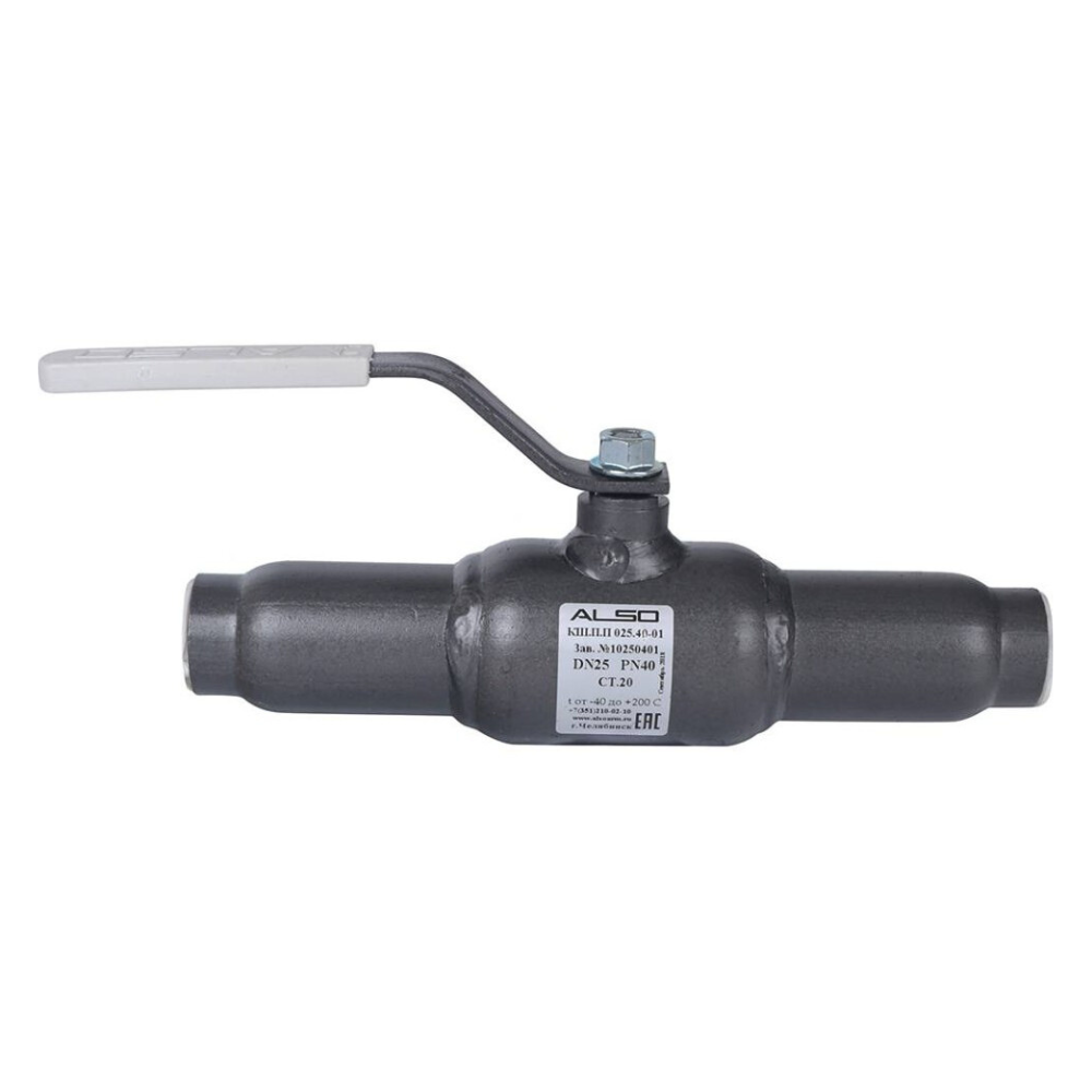 Кран шаровой КШПП Ду25 Ру 4,0 МПа из Ст.20, полнопроходной / ALSO фото на multiBOX
