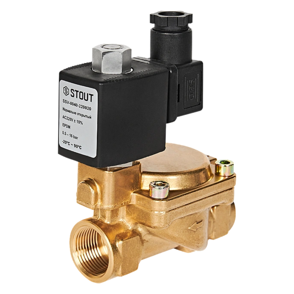 Электромагнитный клапан 3/4" НО, 220В, непрямого действия / Stout фото на multiBOX