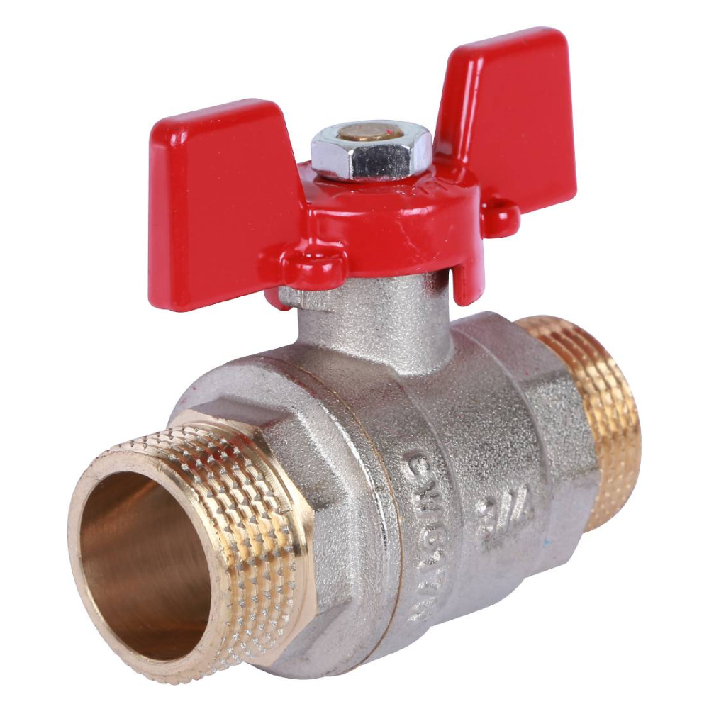 Кран шаровой 3/4" НР-НР, ручка бабочка / Rommer фото на multiBOX