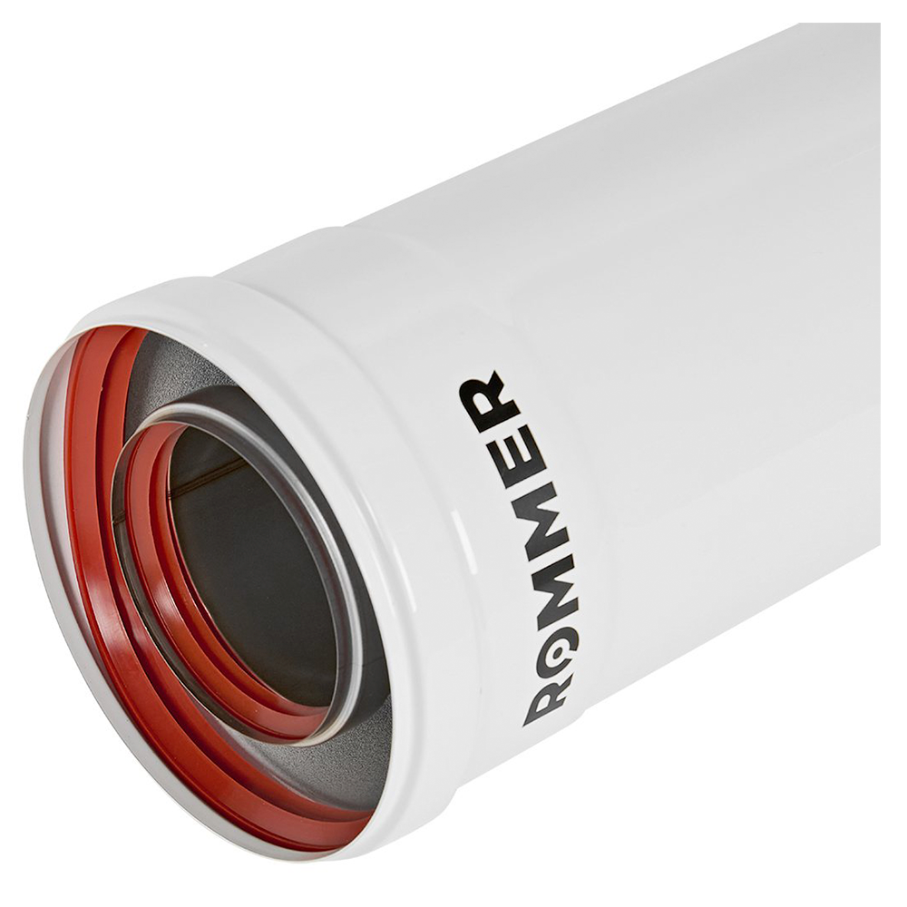 Удлинитель INOX LINE D60/100 п-м L500 мм, традиционный / Rommer фото на multiBOX