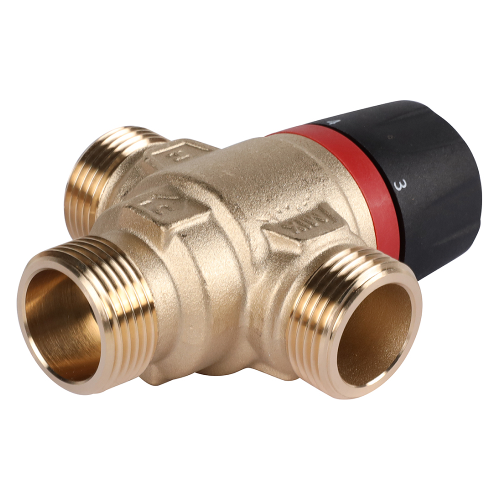 Термостатический смесительный клапан 3/4" НР, 20-43°С, KVs 1.6 (боковое смешивание) / Rommer фото на multiBOX