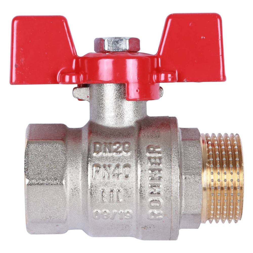 Кран шаровой 3/4" ВР-НР, ручка бабочка / Rommer фото на multiBOX