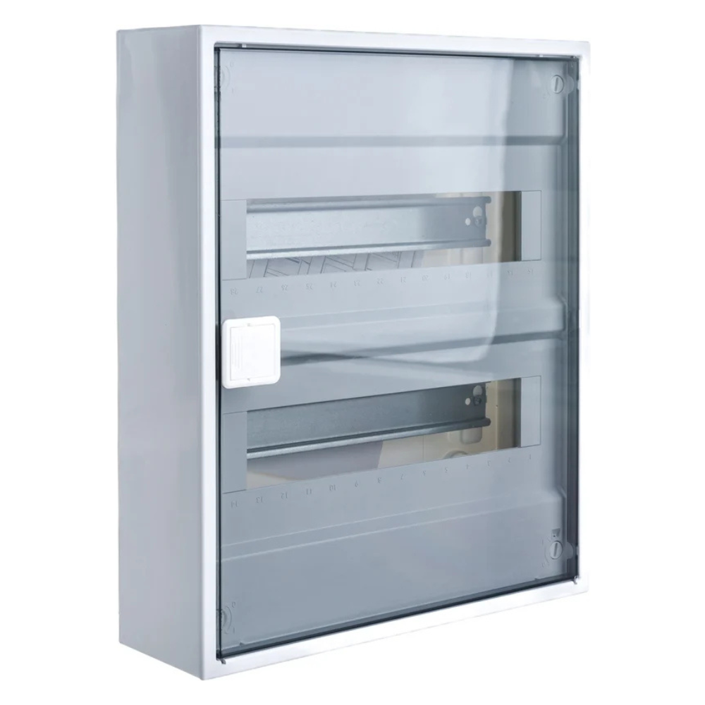 Щит навесной N24-ALFA на 24+4 модуля, прозрачная дверца, IP40 / Tehnoplast фото на multiBOX