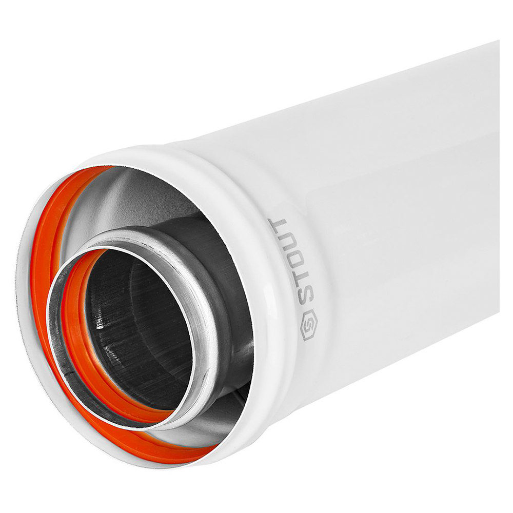 Удлинитель D60/100 п-м L500 мм, традиционный / Stout фото на multiBOX