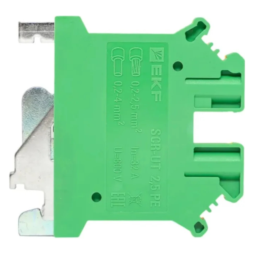 Клеммная колодка винтовая 2.5 UT земля / EKF фото на multiBOX