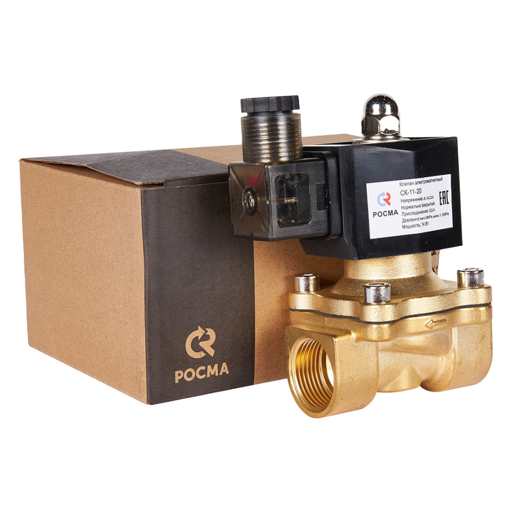 Электромагнитный клапан СК-11-20 3/4" НЗ, 220В, прямого действия / Росма фото на multiBOX