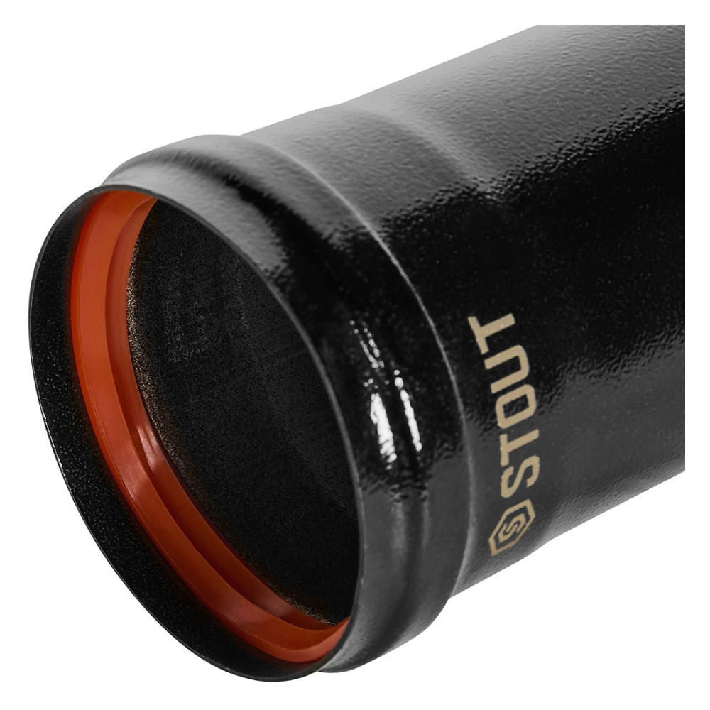 Удлинитель D80 п-м L1000 мм, черный, традиционный / Stout фото на multiBOX