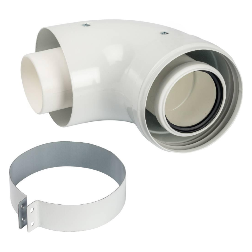 Начальный участок (G) угол 90 гр. D60/100 (Ariston, Baxi), конденсационный / All-Gas фото на multiBOX