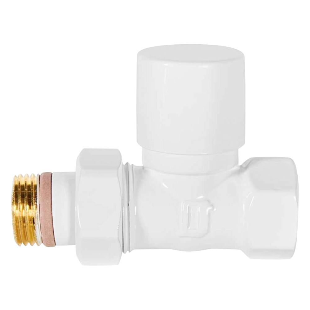 Запорно-балансировочный клапан DESIGN 1/2" белый, прямой / Stout фото на multiBOX