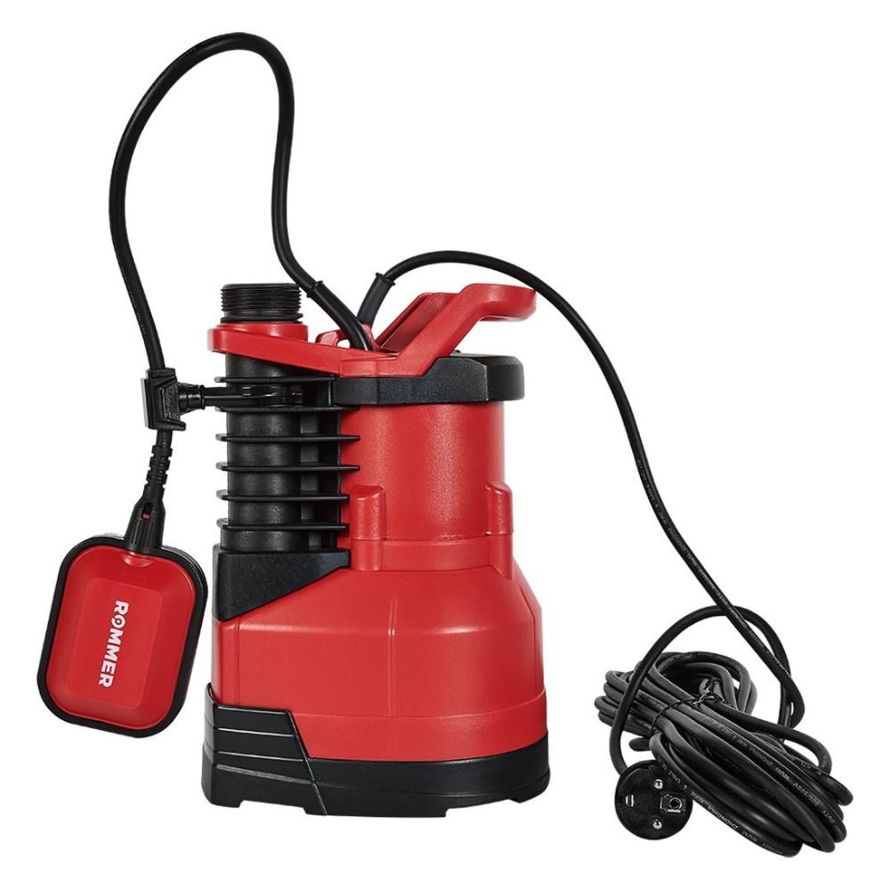 Дренажный насос PROFI H-8.5 м / Q-13 м3/ч, кабель 10 м, 750 Вт, для чистой воды / Rommer фото на multiBOX