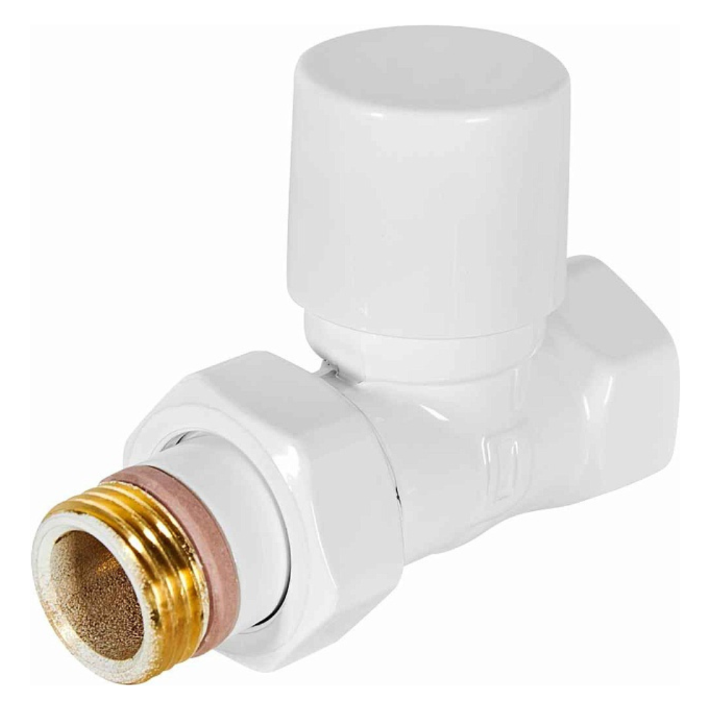 Запорно-балансировочный клапан DESIGN 1/2" белый, прямой / Stout фото на multiBOX