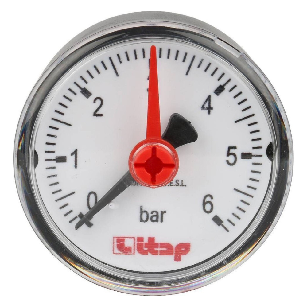 Манометр аксиальный 483R, 1/4", 63 мм, 0...6 бар с указателем предела / Itap фото на multiBOX