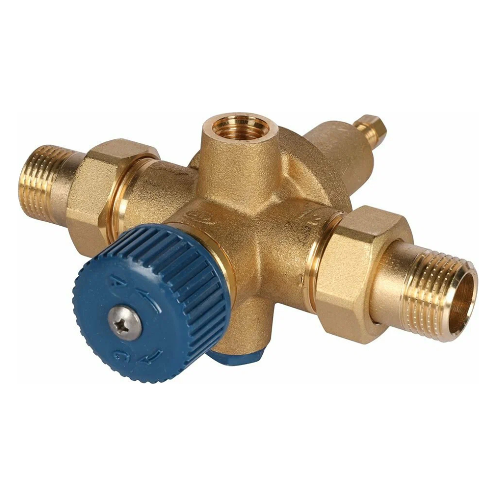 Подпиточный клапан 1/2" НР-НР с выходом под манометр (0524.115) / Stout фото на multiBOX