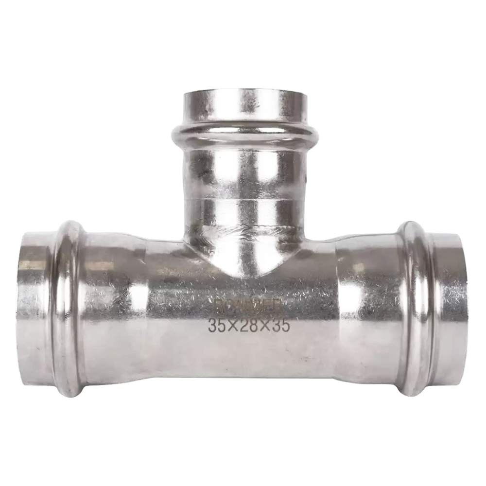 Тройник переходной ВПр 35х28х35 из нерж. стали прессовой / Rommer фото на multiBOX