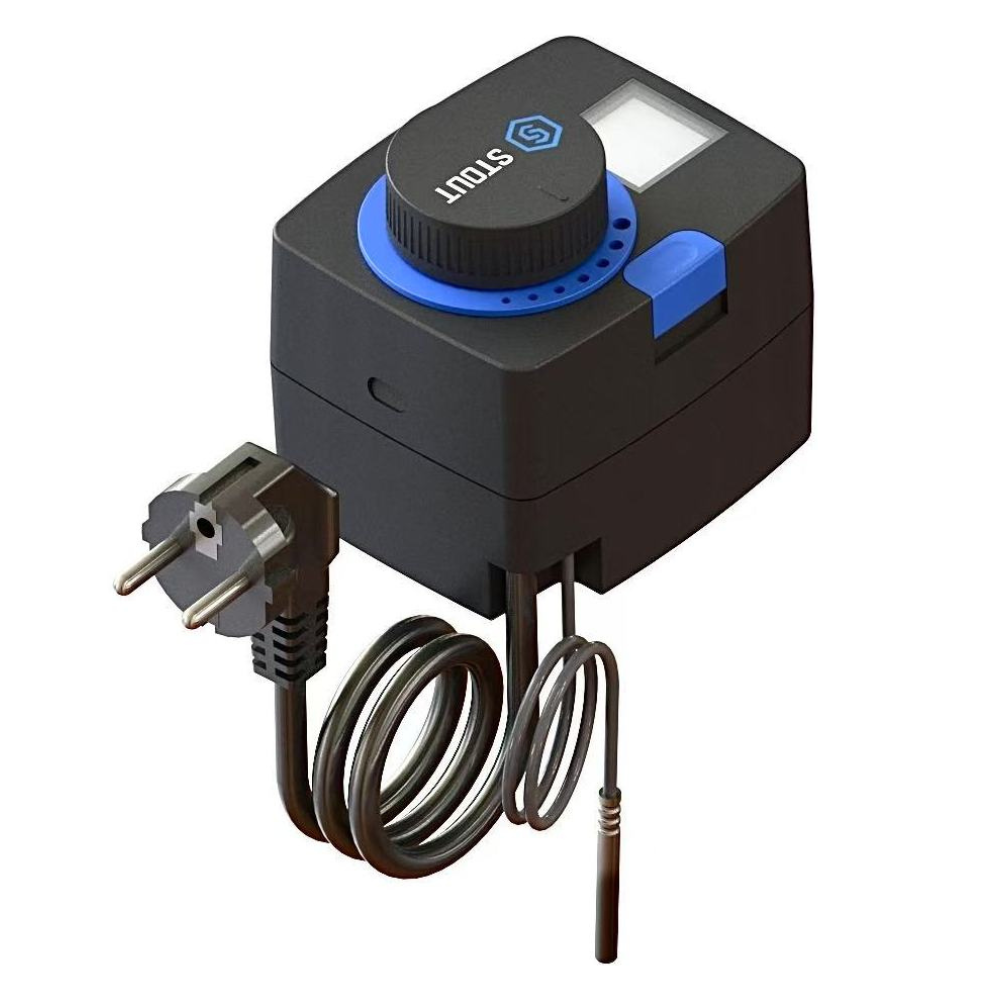 Сервопривод поворотный LED 230 В с датчиком для фиксированной регулировки температуры / Stout фото на multiBOX