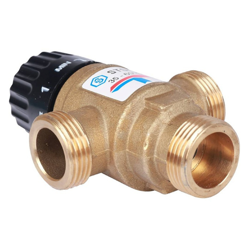 Термостатический смесительный клапан 3/4" НР, 35-60°С, KVs 1.6 / Stout фото на multiBOX