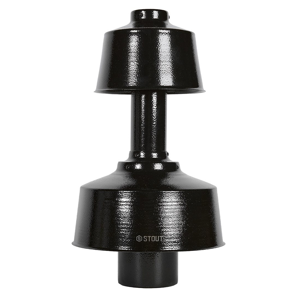 Оголовок верт. с ветрозащитой D60/100 п-п, черный широкий, традиционный / Stout фото на multiBOX