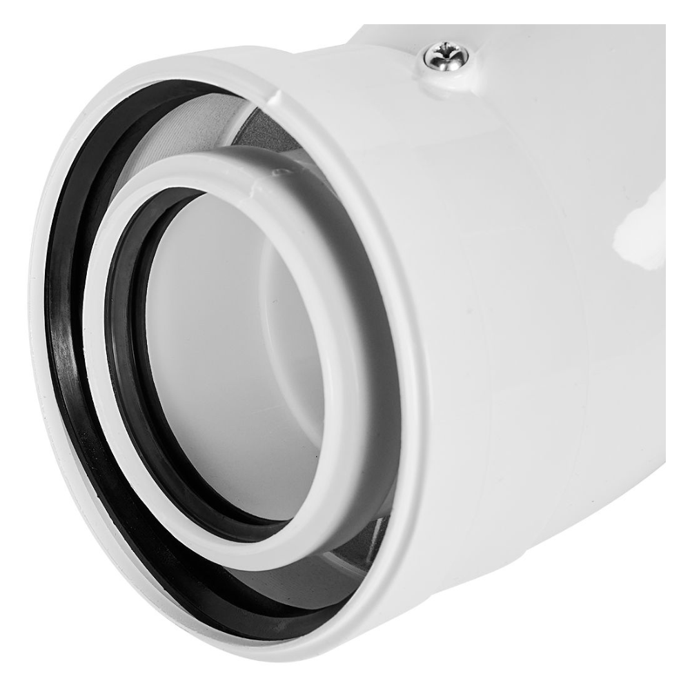 Отвод угод 45 гр. D80/125 п-м, конденсационный / Stout фото на multiBOX