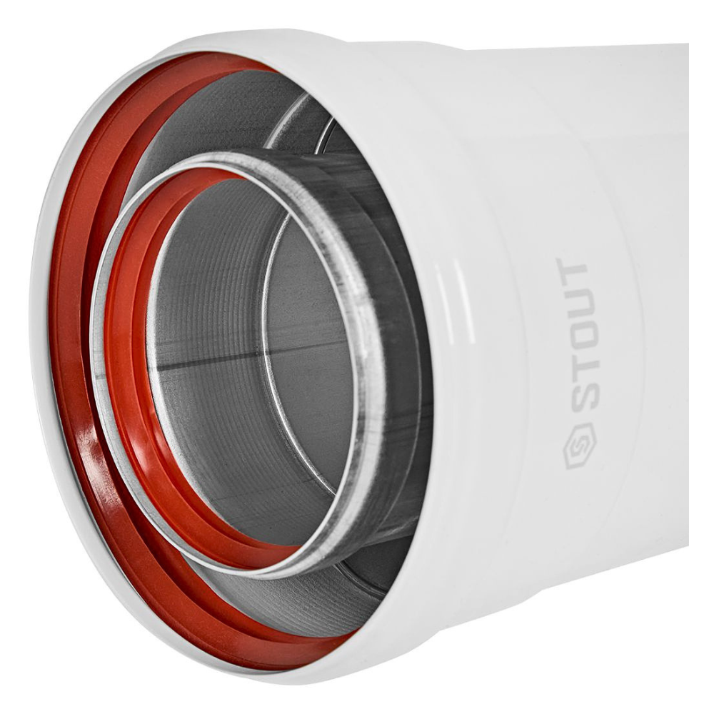 Удлинитель D80/125 п-м L250 мм, традиционный / Stout фото на multiBOX
