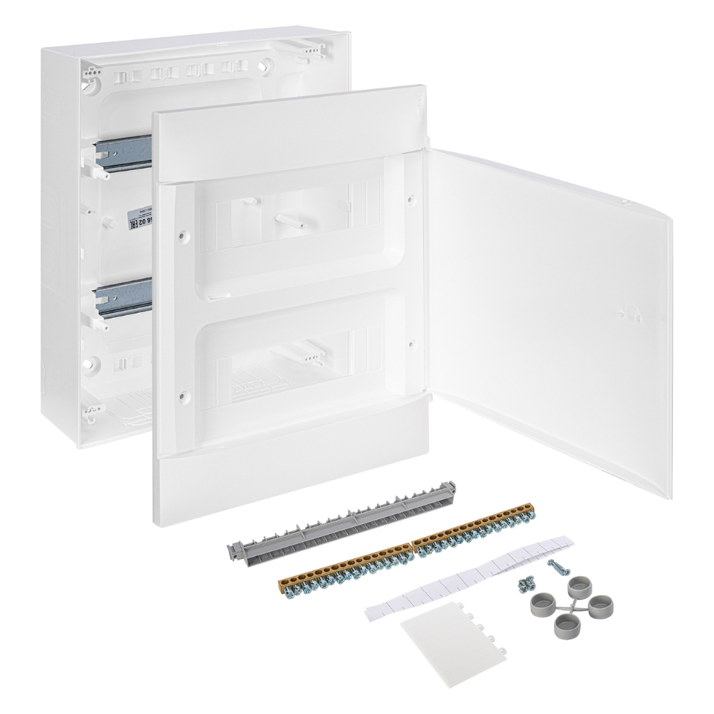 Щиток накладной PRACTIBOX S 24M / 2x12, белая дверь, N+PE, IP40 / Legrand фото на multiBOX