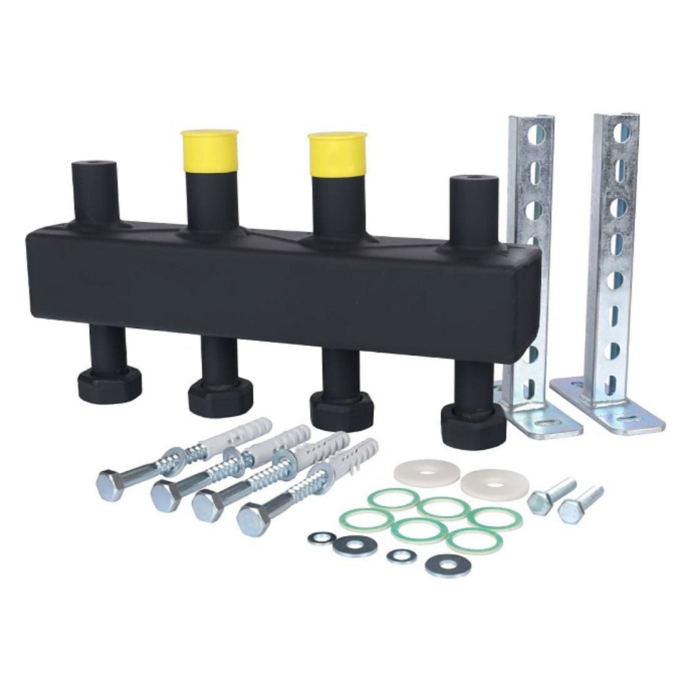 Распределительный коллектор на 2 контура DN20 в теплоизоляции / Stout фото на multiBOX