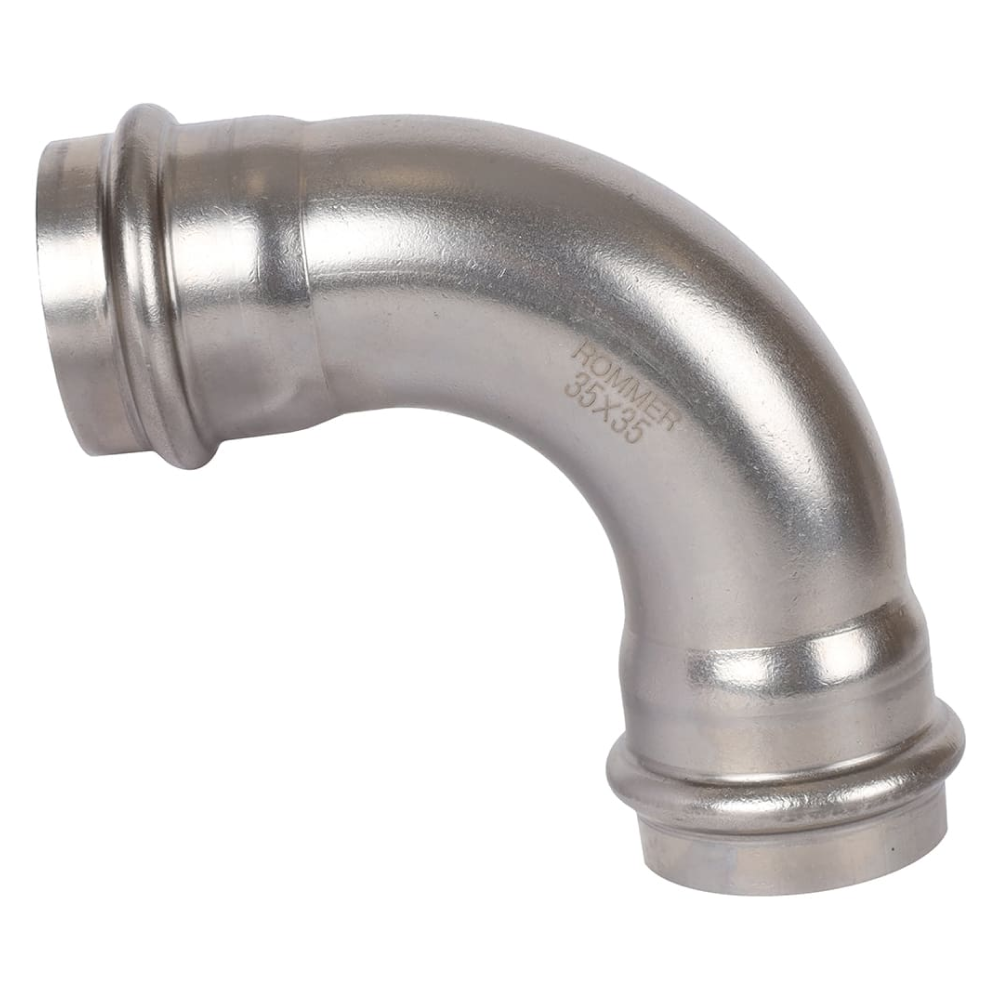 Угольник 90° ВПр-ВПр 22 из нерж. стали прессовой / Rommer фото на multiBOX