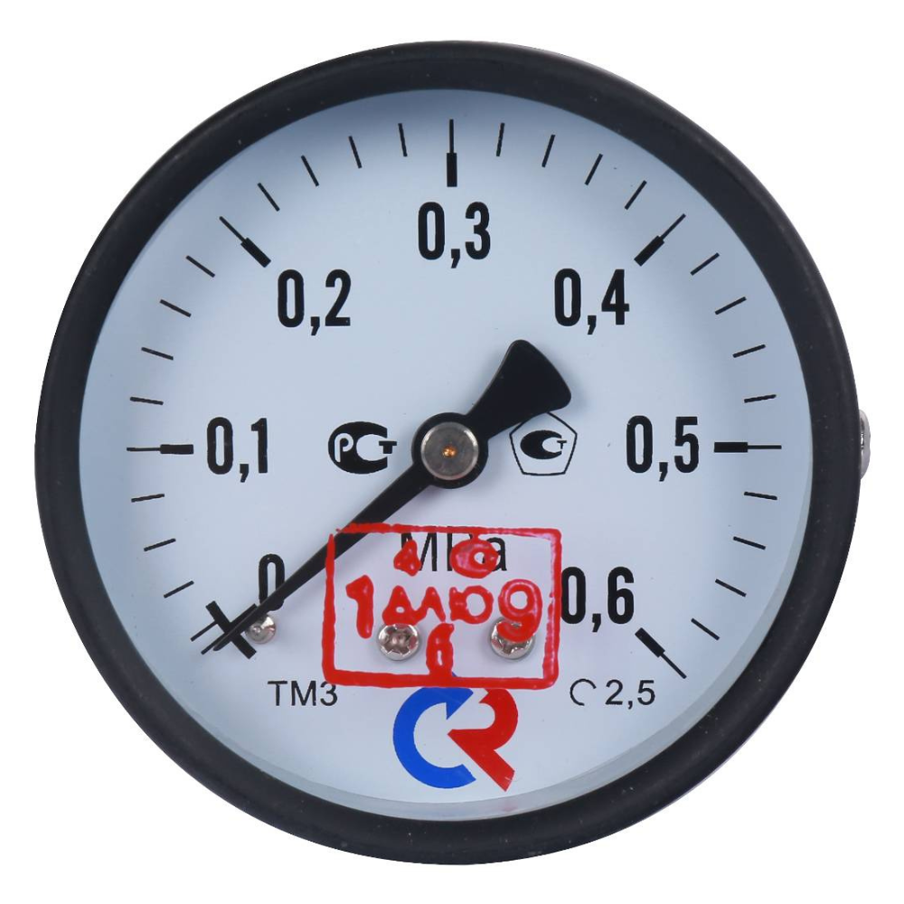 Манометр осевой ТМ-310Т.00 63 мм G1/4", 0...0.6 MPa,  кт 2.5 / Росма фото на multiBOX