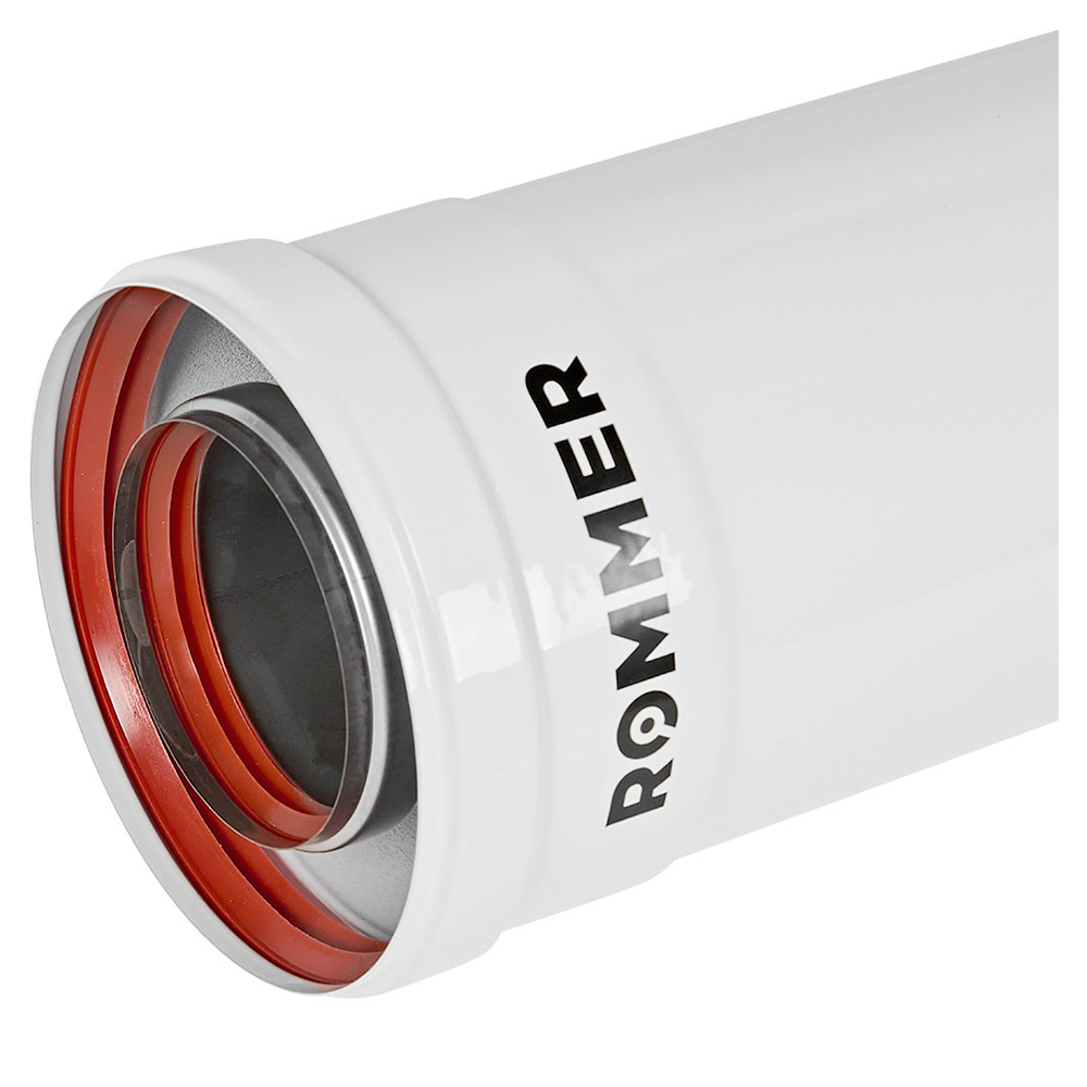 Удлинитель INOX LINE D60/100 п-м L1000 мм, традиционный / Rommer фото на multiBOX