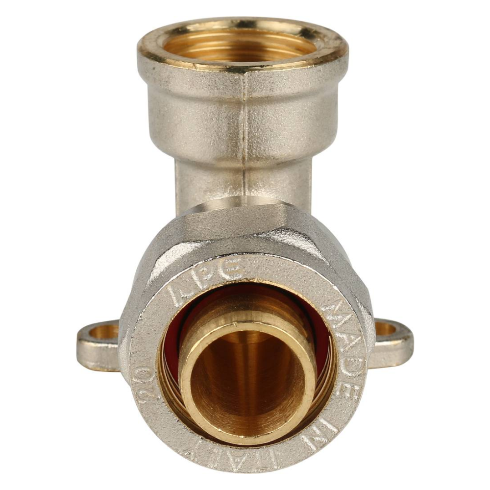 Угольник настенный с креплением 1/2"х20 для металлопластиковых труб винтовой / Stout фото на multiBOX