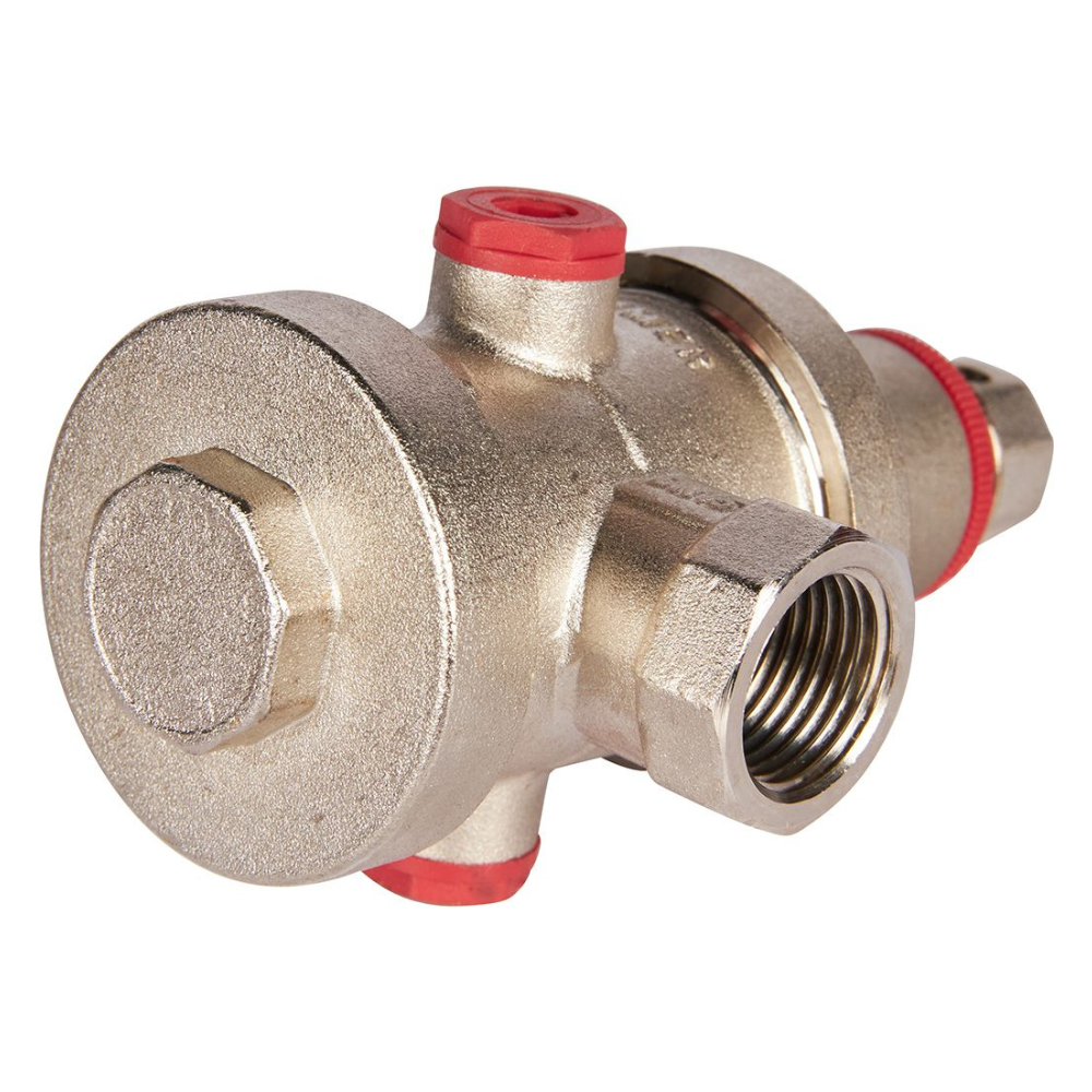 Редуктор давления 1/2" ВР-ВР с выходом под манометр PN25 / Rommer фото на multiBOX