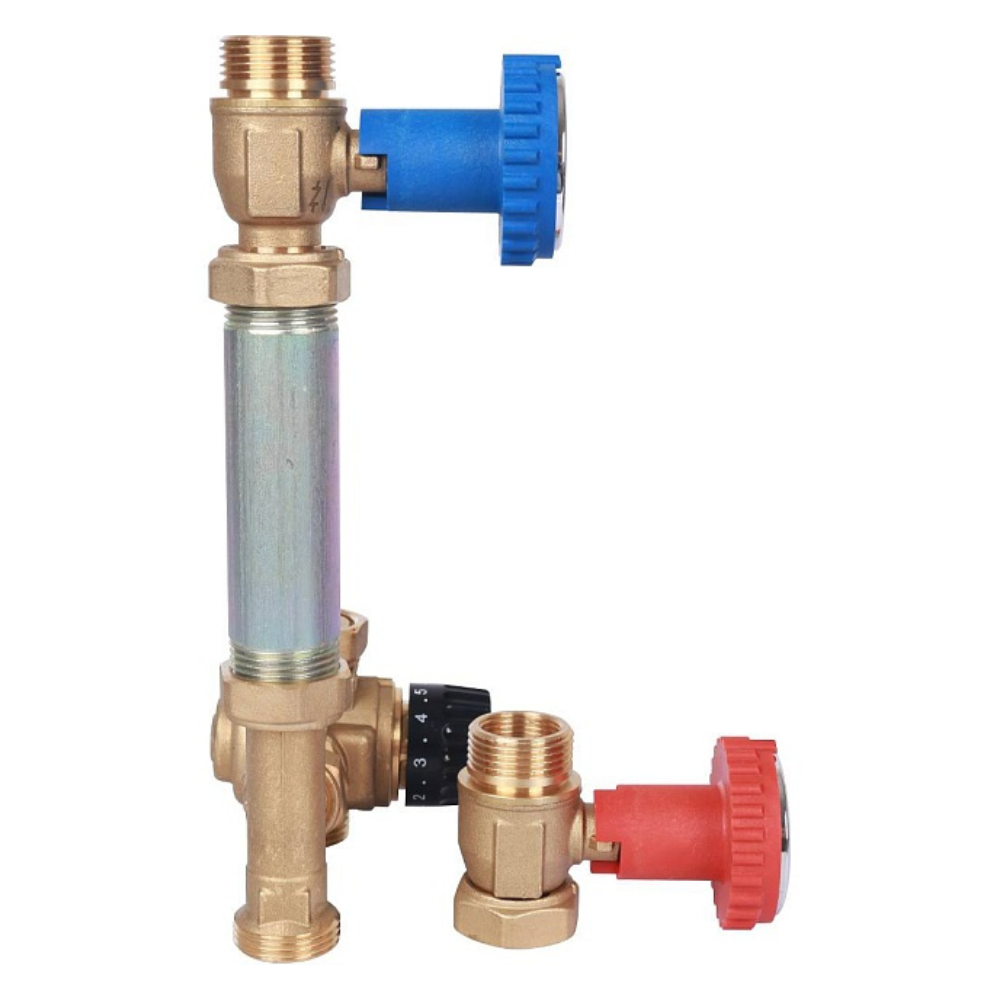 Насосная группа с терм. смесительным клапаном 3/4" в теплоизоляции, без насоса / Stout фото на multiBOX