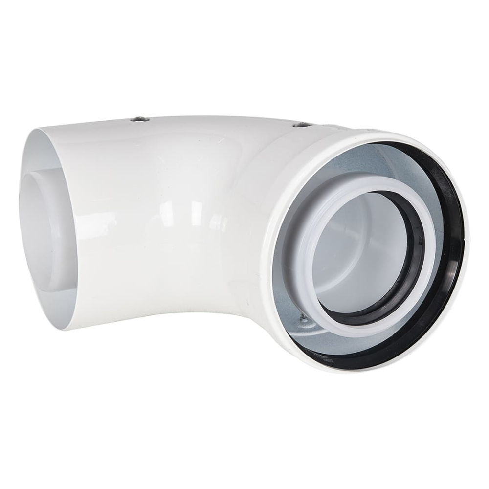 Отвод угол 90 гр. D60/100 п-м, конденсационный / Rommer фото на multiBOX