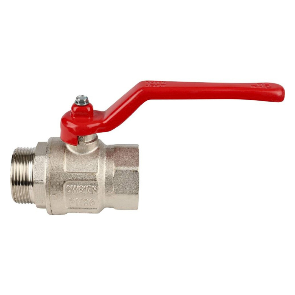Кран шаровый IDEAL 090, 1 1/4" ВР-ВР полнопроходной, ручка рычаг / Itap фото на multiBOX
