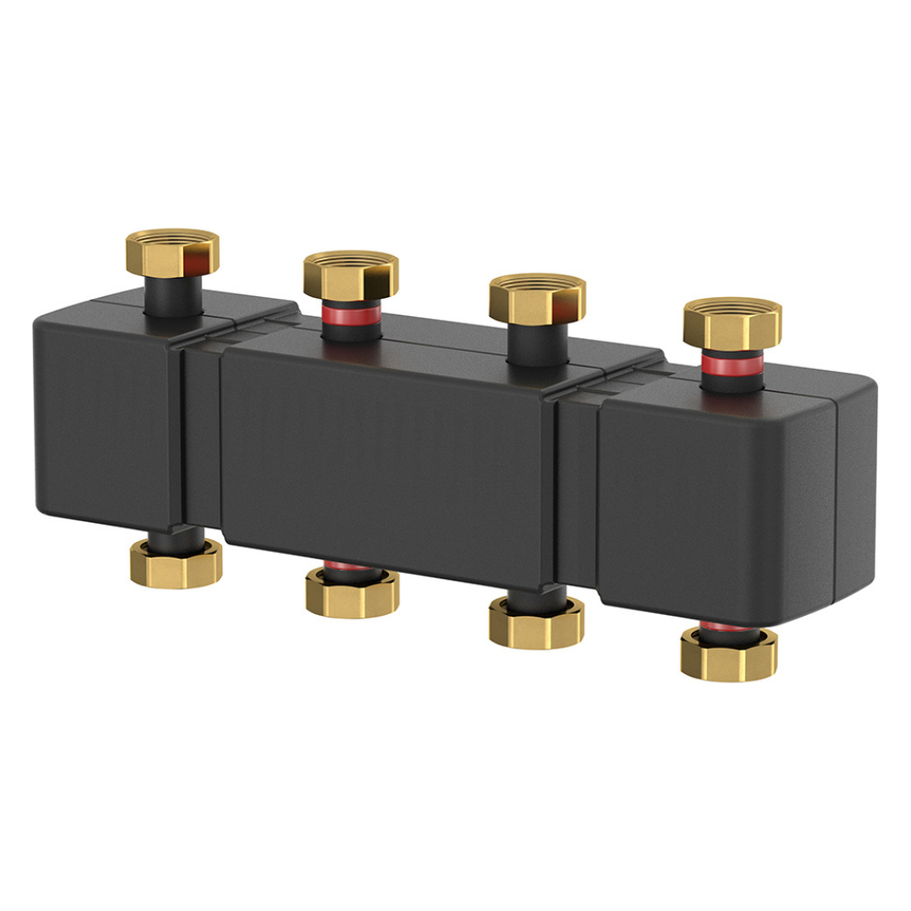 Распределительный коллектор до 3 отопит. контуров, нерж. сталь, компл. кронштейнов / Meibes фото на multiBOX