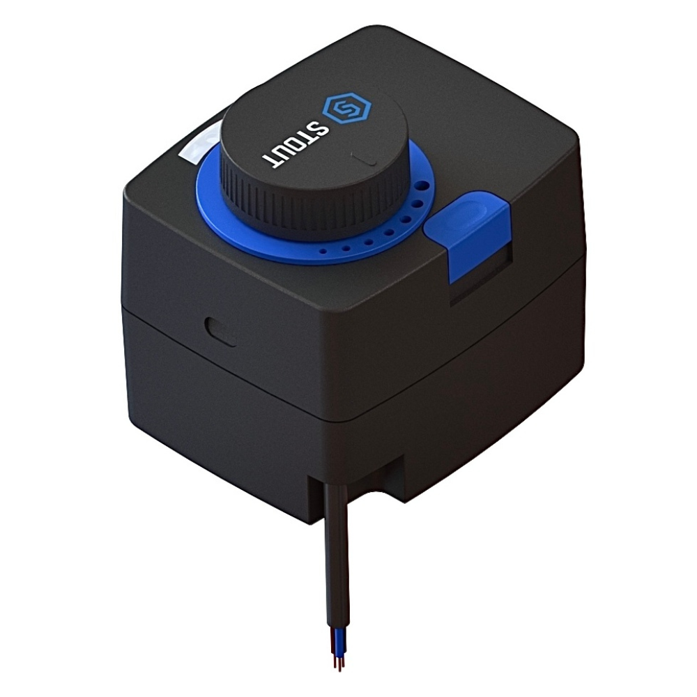 Сервопривод поворотный 24 В для пропорционального управления по сигналу 0(2)-10 В, 60/120 сек (DIP) / Stout фото на multiBOX