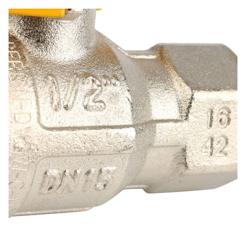 Кран шаровый для газа BERLIN 073, 1/2" НР-ВР полнопроходной, ручка бабочка / Itap фото на multiBOX