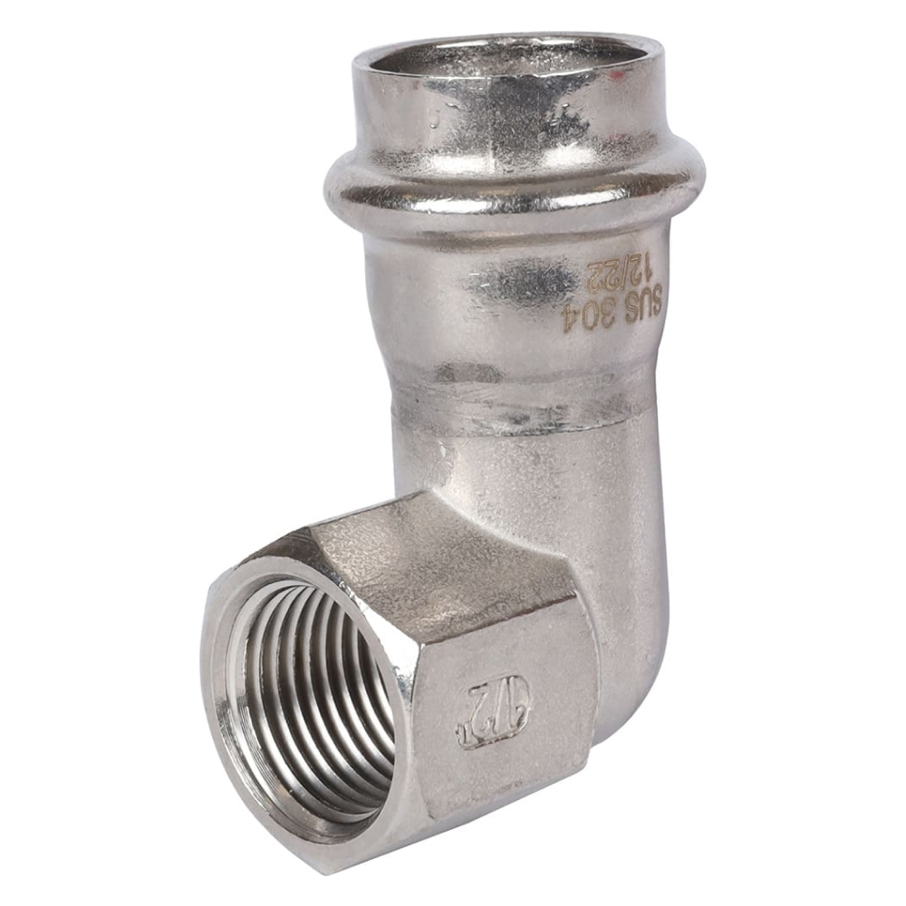 Угольник-переходник ВПр-ВР 22х1/2" из нерж. стали прессовой / Rommer фото на multiBOX