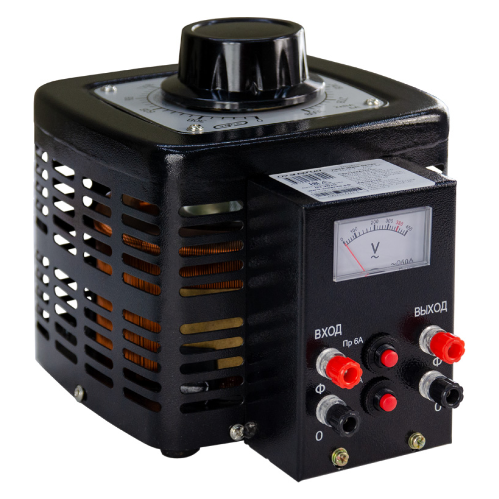 ЛАТР BLACK SERIES 1Ф TDGC2-2кВА 6А (0-300V) / Энергия фото на multiBOX