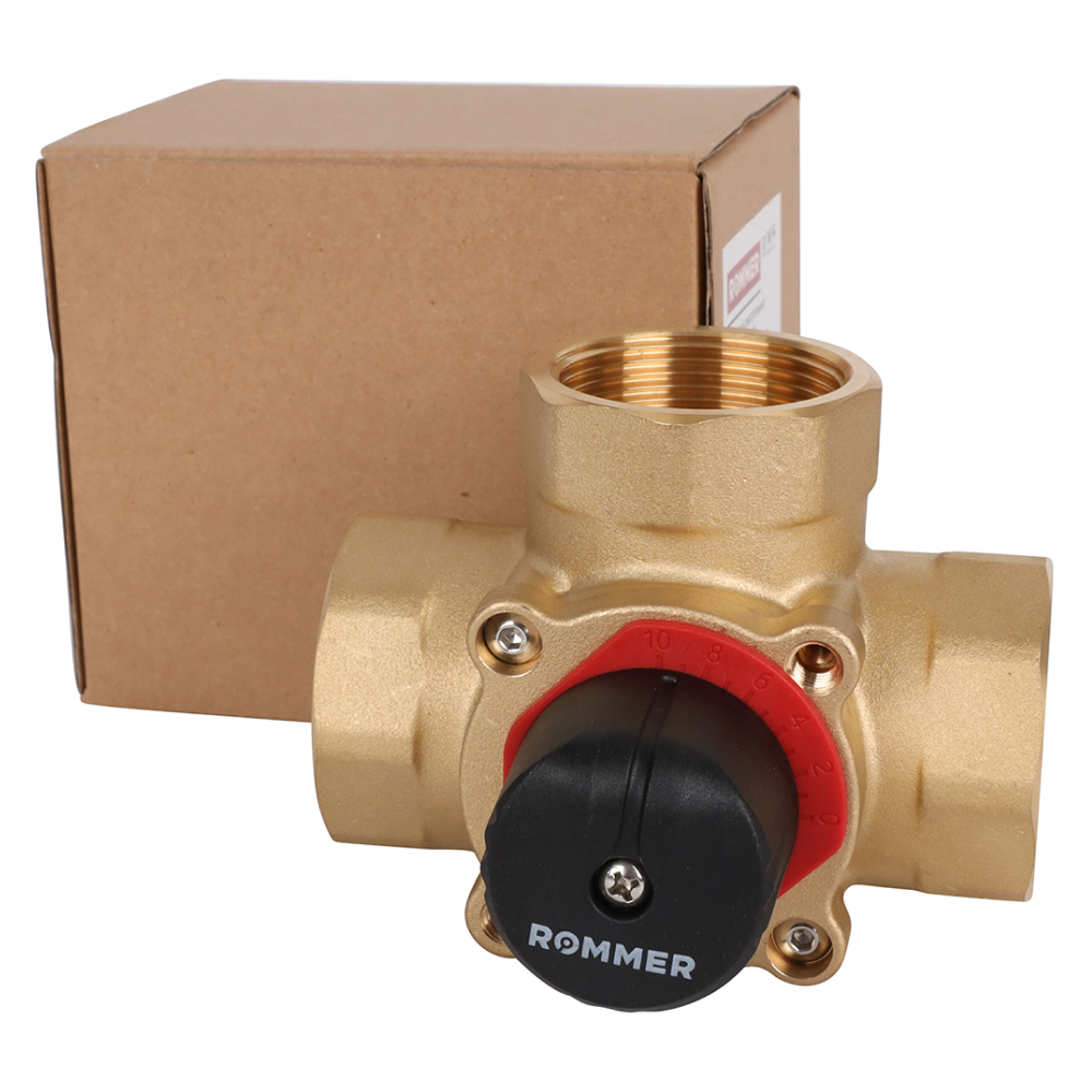 Трехходовой смесительный клапан 1 1/2" ВР, KVs 25 / Rommer фото на multiBOX