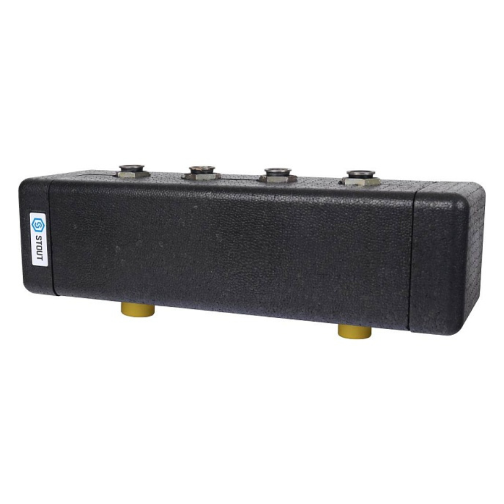 Распределительный коллектор на 2 контура DN20 с гидравлическим разделителем / Stout фото на multiBOX